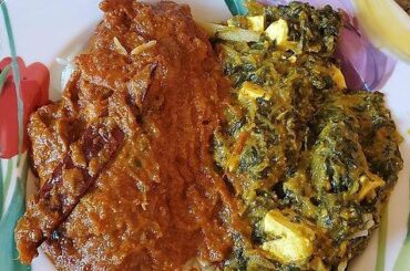 Lamb Vindaloo and Saag Paneer
