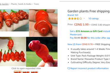 I'm trying to buy ghost pepper seeds on Amazon and I'm just hit with THIS