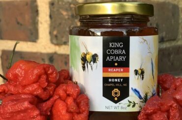 Carolina Reaper Infused Honey - they put a whole pepper in each jar 🔥🔥🔥
