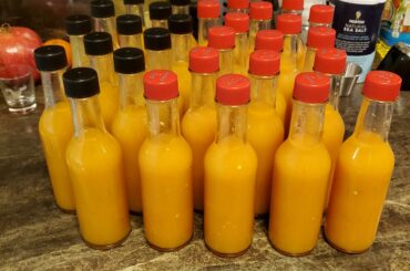 Second to last batch(es) of sauce making for the season
