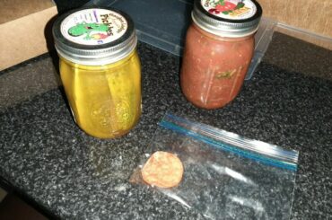 Farmers Market. Leesburg Va. Reaper salsa, Reaper pickles, and home made 1 chip challenge.