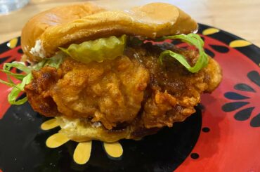 Very hot chicken sandwich