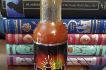 Irazu Volcanic Pepper Sauce Naga Jolokia Reserve, very good on my breakfast tacos today!