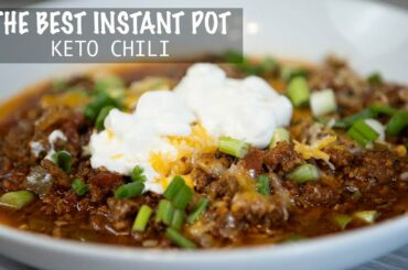 The BEST GROUND BEEF Instant Pot Keto Chili Recipe