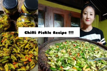 Easy and  Simple Chilli Pickle recipe || Naga Bird's eye chilli || Hot and spicy