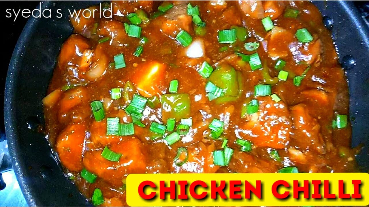Restaurant style Chicken Chilli Recipe Chili Chicken with gravy