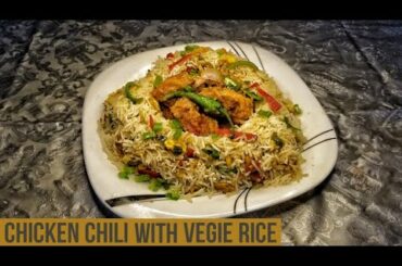 Chicken Chili with Vegie Rice|Vegetable Rice|Chicken  chili Recipe|Daily Spices