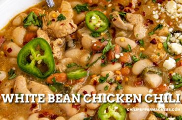 White Bean Chicken Chili Recipe - Chili Pepper Madness