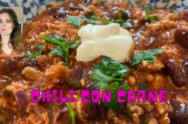 Homemade non spicy chili con carne for people with diabetes