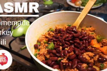 How To Make Homemade Turkey Chili | ASMR Cooking Sounds