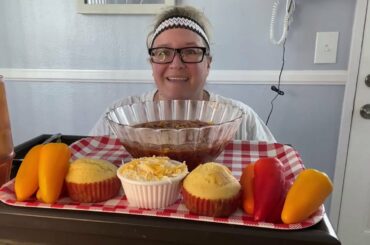 Chili Bean Soup and Corn Muffins! Perfect for a Cold Day!