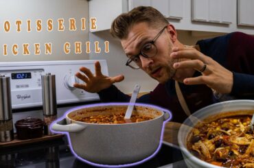 The BEST Rotisserie Chicken Chili Recipe