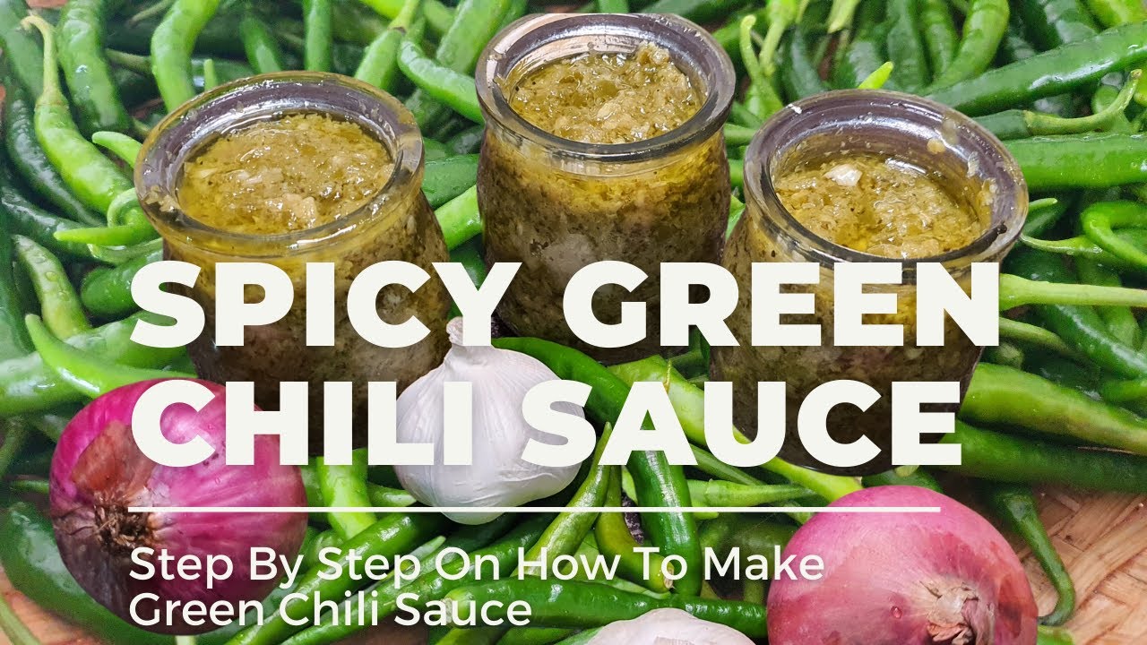 HOW TO MAKE GREEN CHILI SAUCE SPICY GREEN CHILI RECIPE simplena