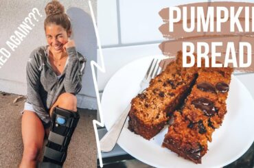 FALL MEAL PREP W/ ME | ankle update, pumpkin bread, white chicken chili, & more! *recipes included*
