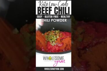 Keto Low Carb Beef Chili - Custom Keto Diet Recipe