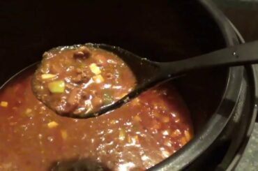 Pressure Cooking Deer Burger For Chili And Beans.