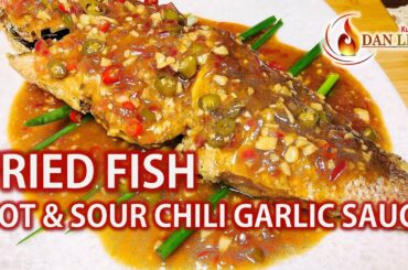 FRIED WHOLE FISH IN HOT & SOUR CHILI GARLIC SAUCE | RED SNAPPER FISH RECIPE | BETTER THAN RESTAURANT