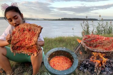 Amazing cooking ribs pork roasted with chili sauce recipe - Amazing video