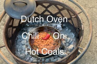 How To Cook Chili In A lodge Dutch Oven Over Campfire