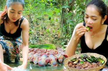 Yummy Cooking Chicken Gizzard with chili food recipe By My Girl