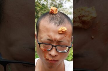 (Mukbang Spicy ASMR) - Challenge of eating pork with chili - Spicy Recipe #Shorts