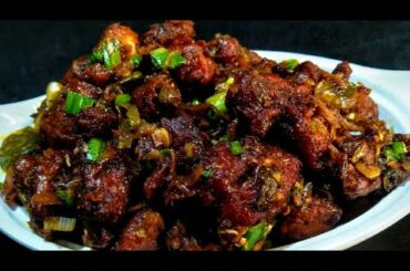 Dry chicken chili Kannada recipe