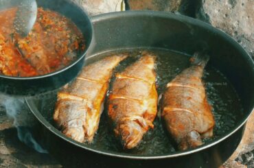 FISH CHILI RECIPE ) Traditional Fish Chili Recipe Cooking In Nature | Tasty Nature Food Recipe