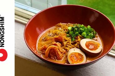 Nongshim Soon Chili Tomato Vegan Ramen - USA - Instant Noodle Recipe Time - EP 865