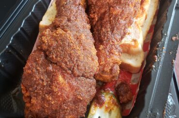 Rocky's Hot Chicken Shack in Asheville. My last meal in North Carolina and a fitting choice!