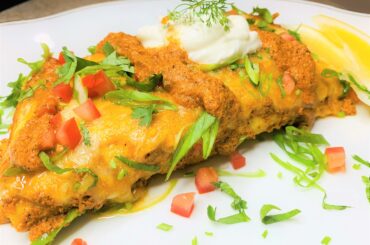 Crab with a kick! Curried Enchiladas!