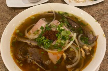 Spicy Bun Bo Hue for dinner last night