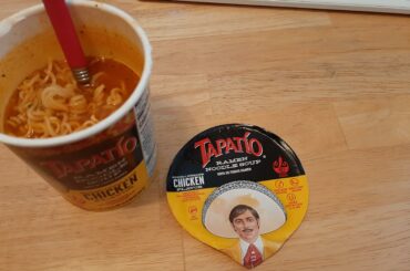 Tapatio chicken. Pleasantly mild spicy.