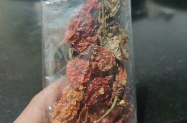 Smoked dried Ghost chilli. SHU over 1000000. (2006 Guinness World record holder for the hottest chilli pepper in the world