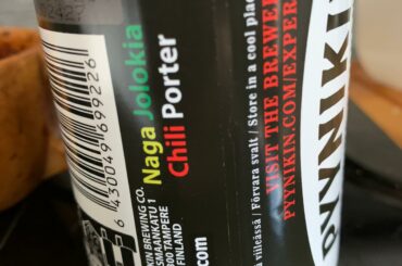 Naga Jolokia Chili porter. Not that spicy, but it's recognisable taste still