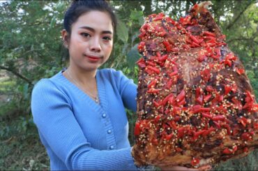 Ribs pork roasted with chili recipe with my sister - Cooking skill