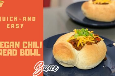 Quick and Easy Vegan Chili Bread Bowl | Sauce The Cookin' Show Ep.7