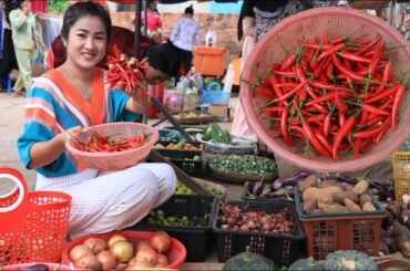 How to make pickled garlic with red chili / Market show / Prepare by Countryside Life TV
