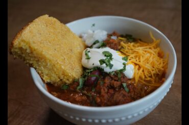 RECIPE: Smoky Chipotle Chili & Honey Butter Corn Bread