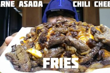 CARNE ASADA CHILI CHEESE FRIES!!!!!