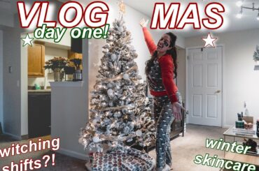 VLOGMAS 2020 DAY ONE | SWITCHING SHIFTS, WINTER SKINCARE ROUTINE, VEGGIE CHILI | STEFANIE ROSE