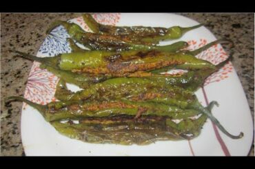 stuffed green chili recipe | stuffed green chilli recipe