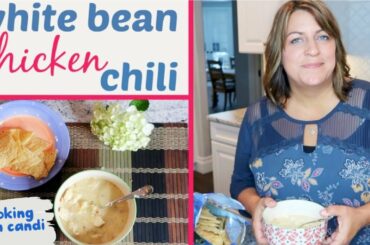 White Bean Chicken Chili Crockpot Recipe | Cooking with Candi