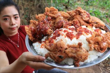 How to cook frog crispy with chili sauce and rice recipe - Amazing cooking