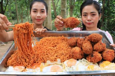 Cooking noodle chili with chicken leg crispy recipe - Cooking skill