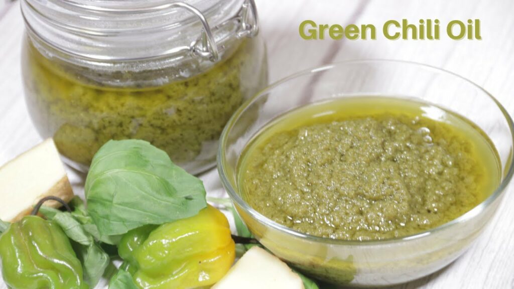The BEST SPICY GREEN CHILI OIL Recipe How to make Green Chili Sauce