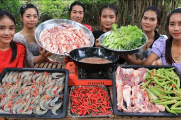 Yummy BBQ Pork chili and shrimp chili roasted recipe in my family