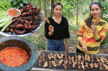 Yummy cooking intestine grilled with chili sauce recipe - Cooking skill
