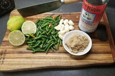 I was preparing my favorite condiment, thought I'd share. Prik Nam Pla