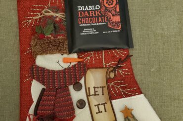 73% dark chocolate, bittersweet and just the right amount of lasting heat (stockings on xmas eve tradition)
