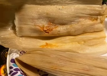 A fresh, homemade tamale - New Mexico style